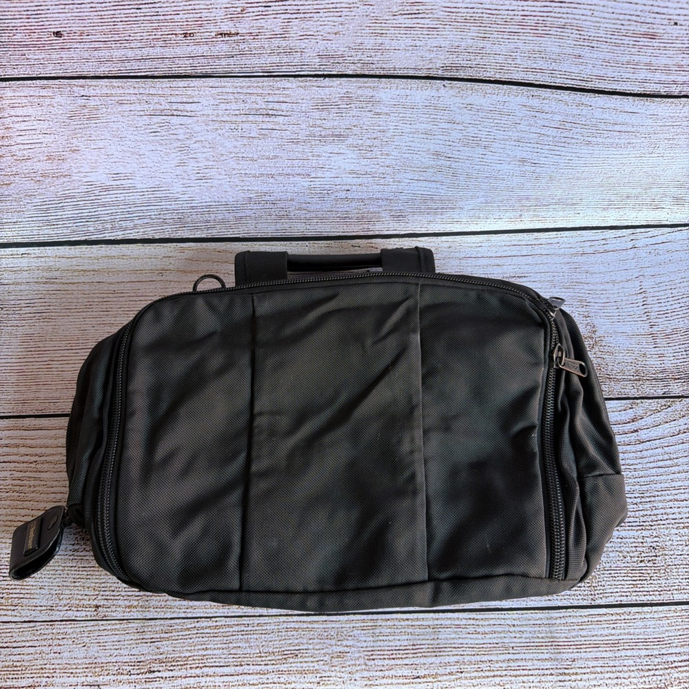 Brenthaven Black Laptop Messenger Bag Briefcase Padded Work Travel 14x10"